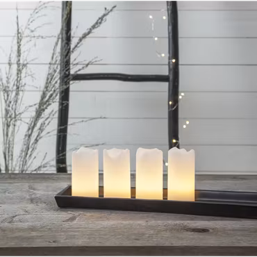 Blockljus LED vita - 4-pack