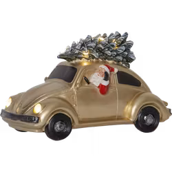 Jultomte på bil med LED