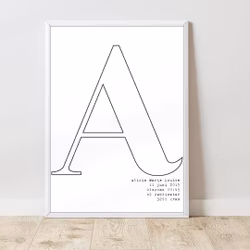 Personlig Födelsetavla - Bokstav