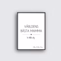 Mamma poster - Vi älskar dig