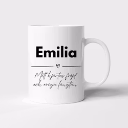 Personlig mugg - Mitt hjärtas fröjd och eviga längtan