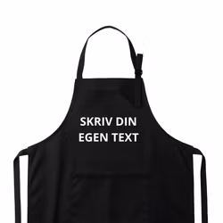 Förkläde med text - Svart