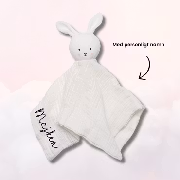 Snuttefilt kanin med namn