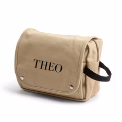 Necessär/Toilet bag med namn - Beige