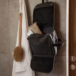 Necessär/Toilet bag med namn - Beige