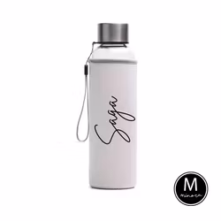 Glasflaska med namn - Skrivstil