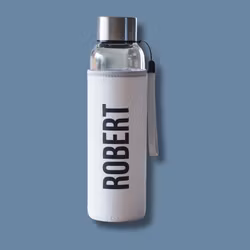 Glasflaska med namn - Rak