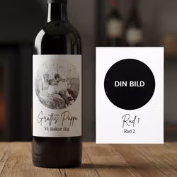 Designa egen Flasketikett - Runt Foto