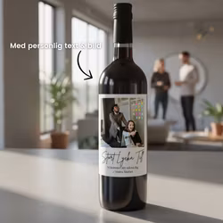 Designa egen Flasketikett - Fyrkantig Bild