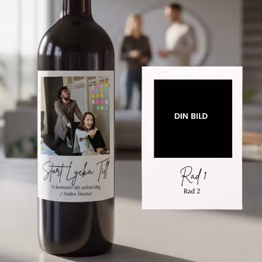 Designa egen Flasketikett - Fyrkantig Bild