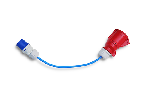 Adapter CEE 32A till CEE 16A blå