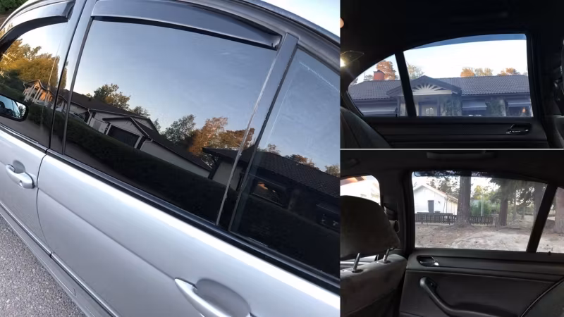 Hur mörkt blir det inne i bilen med 95% toning?