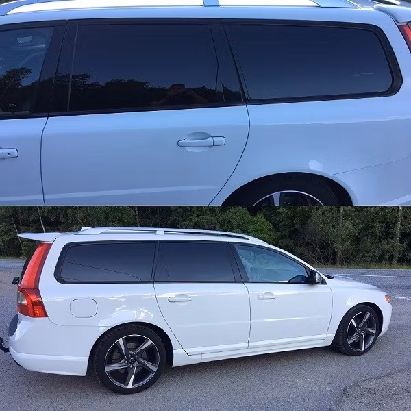 Volvo V70 med mörk solfilm