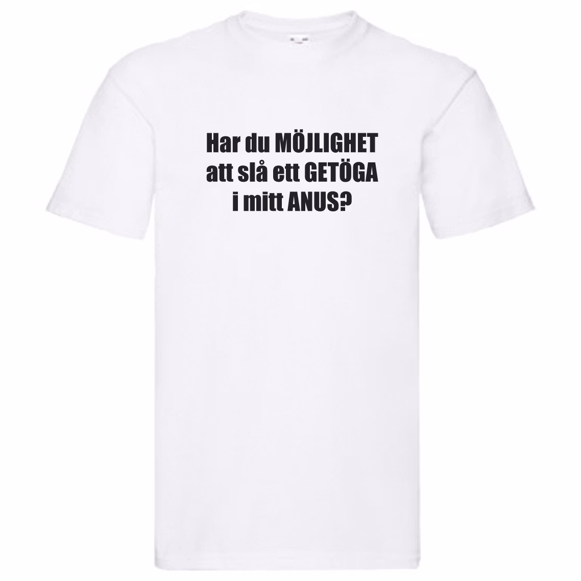 T-Shirt - Har du möjlihet att slå ett getöga i mitt anus?, Solsidan