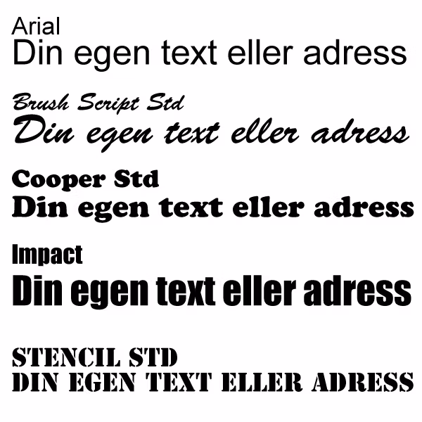 Dekal - 30cm, Två rader