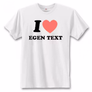T-Shirt - "I Love EGEN TEXT"