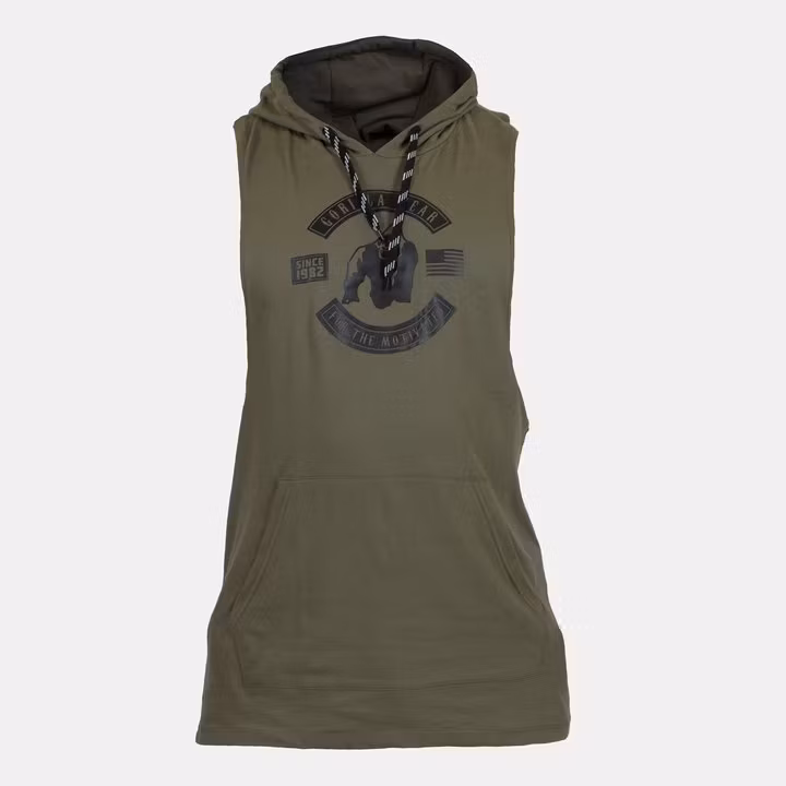 Lawrence Hooded Tank Top, army green