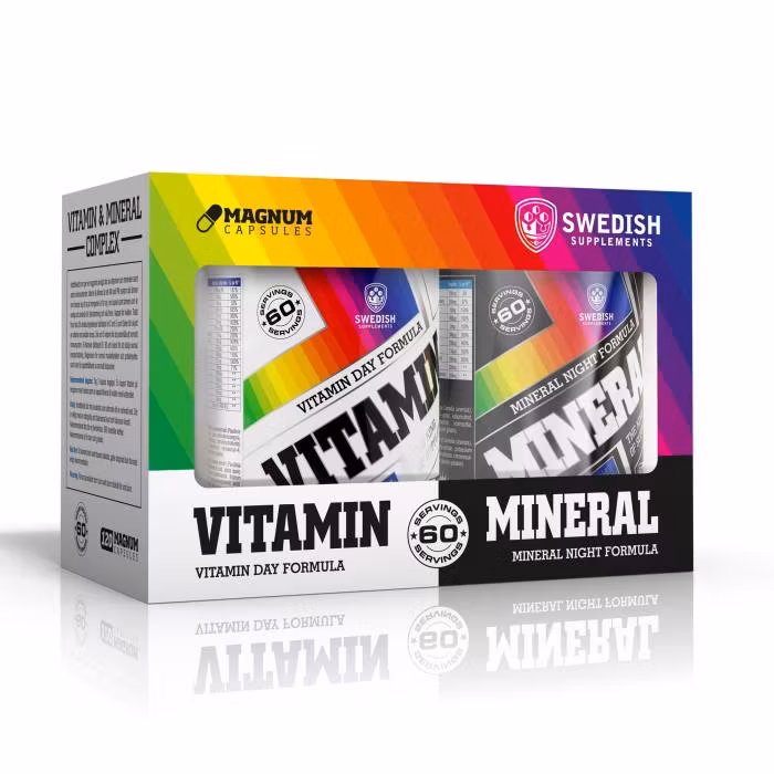 Swedish Supplements - Vitamin & Mineral Complex, 2 x 60 Magnum Capsules
