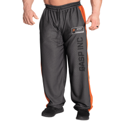 GASP - No1 mesh pant, Black/Flame