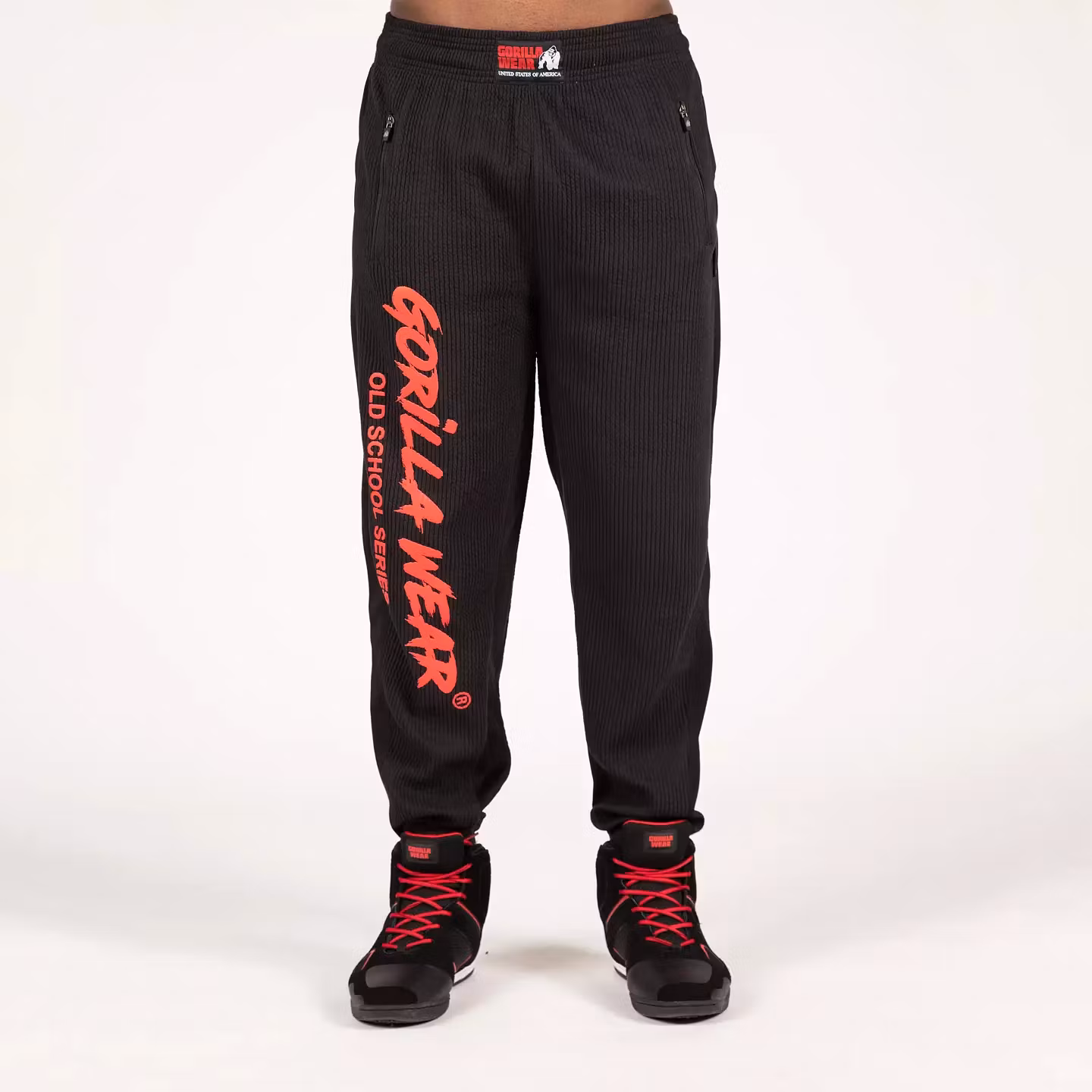Augustine Old School pants, black/red