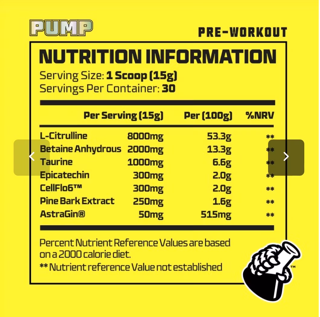 Beast Pharm - PUMP (Stim free) Pre Workout