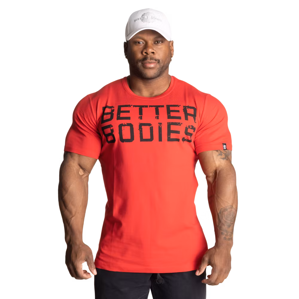 Better Bodies - Basic Tapered Tee, Chili Red