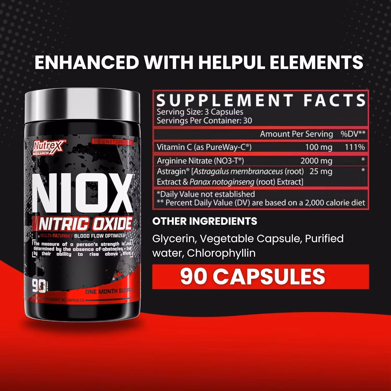 NUTREX - NIOX Nitric Oxide - Pump Kapslar