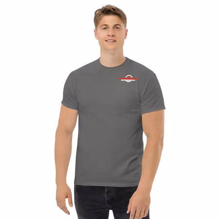 T-shirt röd/vit tryck