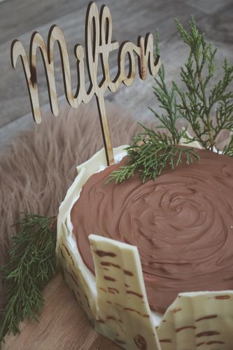 Cake topper /caketopper - Valfritt namn/text