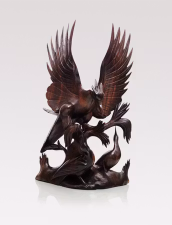 Hand-carved vintage sculpture