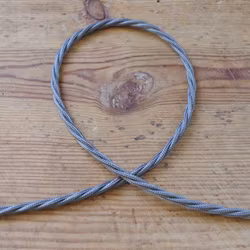 Twisted cable - grey rayon