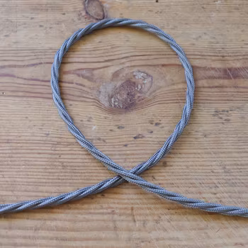 Twisted cable - grey rayon