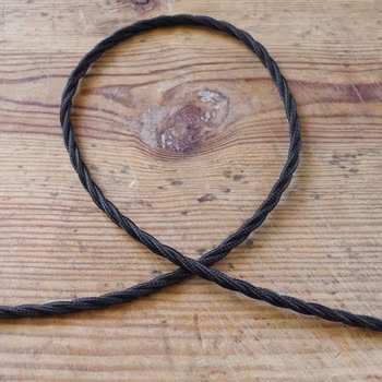 Twisted cable - black rayon