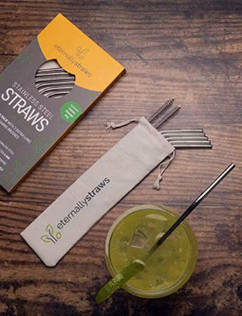 Stainless steel - Straw set