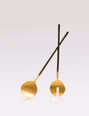 Iron & brass - Serving set