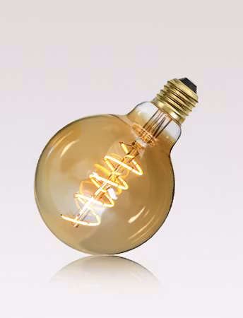 E27 - G95 Spiral Amber dimmable