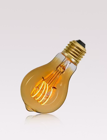 E27 - A60 Spiral Amber dimmable
