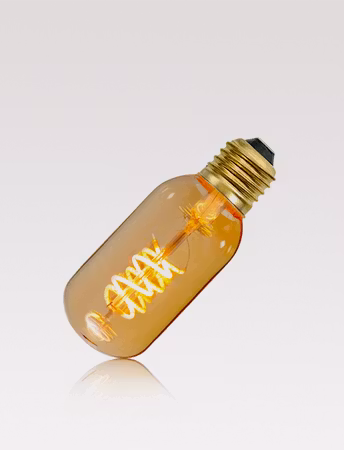 E27 - T45 Spiral Amber dimmable