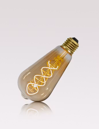 E27 - ST64 Spiral Amber dimmable