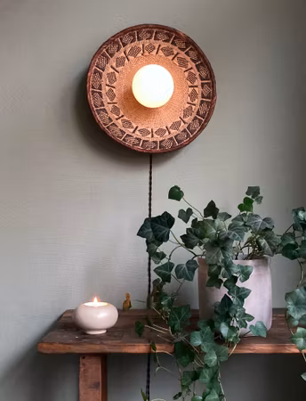 Handmade - Mbinga basket wall light 1