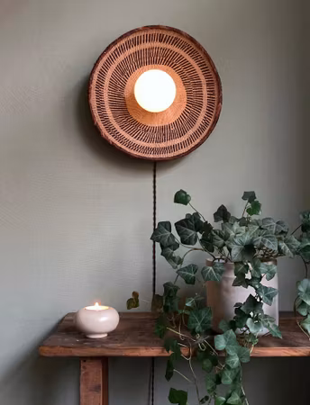 Handmade - Mbinga basket wall light 2