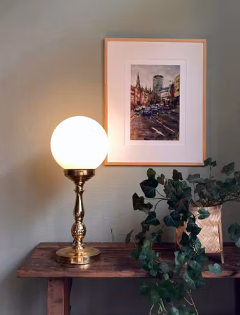 Upcycled vintage table lamp