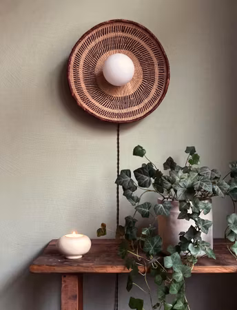 Handmade - Mbinga basket wall light 2