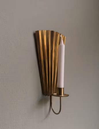 Handmade brass sconce