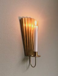Handmade brass sconce
