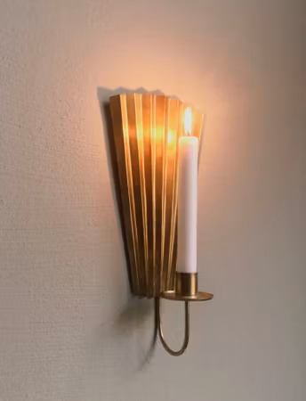 Handmade brass sconce