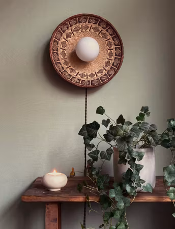 Handmade - Mbinga basket wall light 1