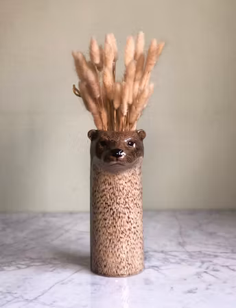 Hand painted - Otter vase