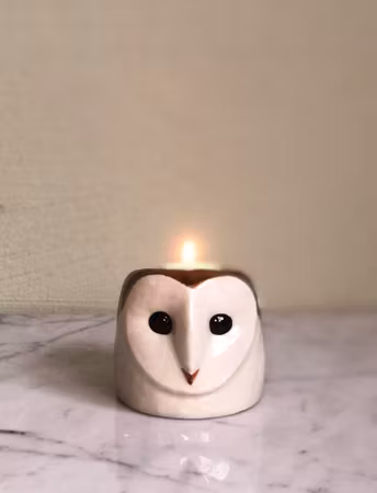Hand painted - Owl egg cup