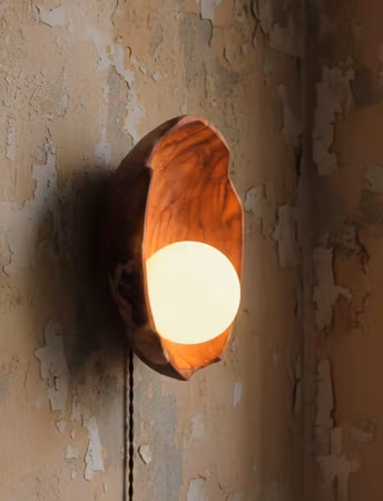 Handmade - Oiled bowl lamp